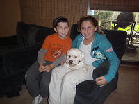Dog with Lila and Isaac